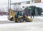 City of Forney Public Works Department Working to Clear Snow From Roadway