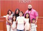 Adrian Perez, Jr. named the Forney ISD Elementary Student of the Month for September